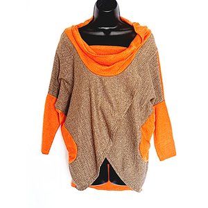 Women's Orange & Grey Sweater Top Size M
